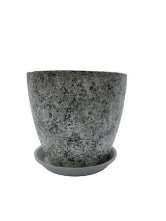 Горшок бутон яшма серый 21см